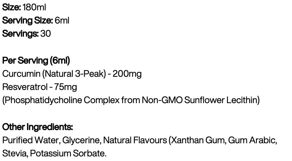 Curcumine liposomale 200 mg 180 ml