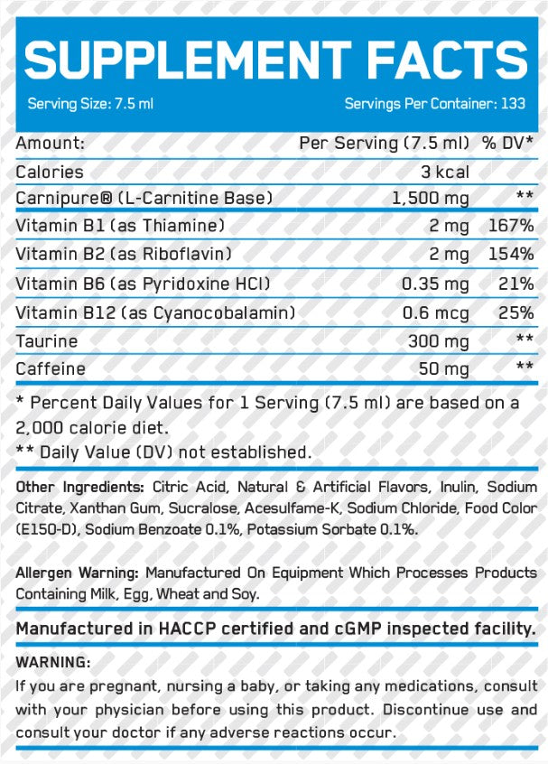 Liquide L-carnitine 200000/1000 ml.