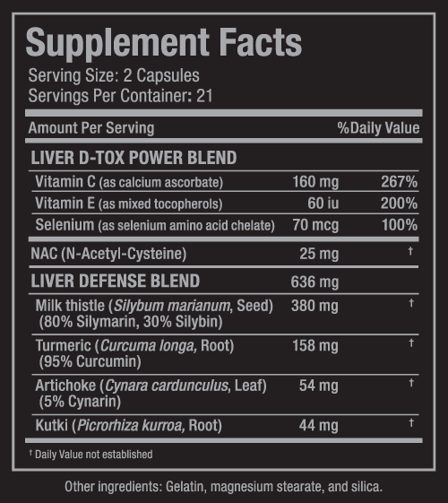 Capsules Dtox 42 du foie