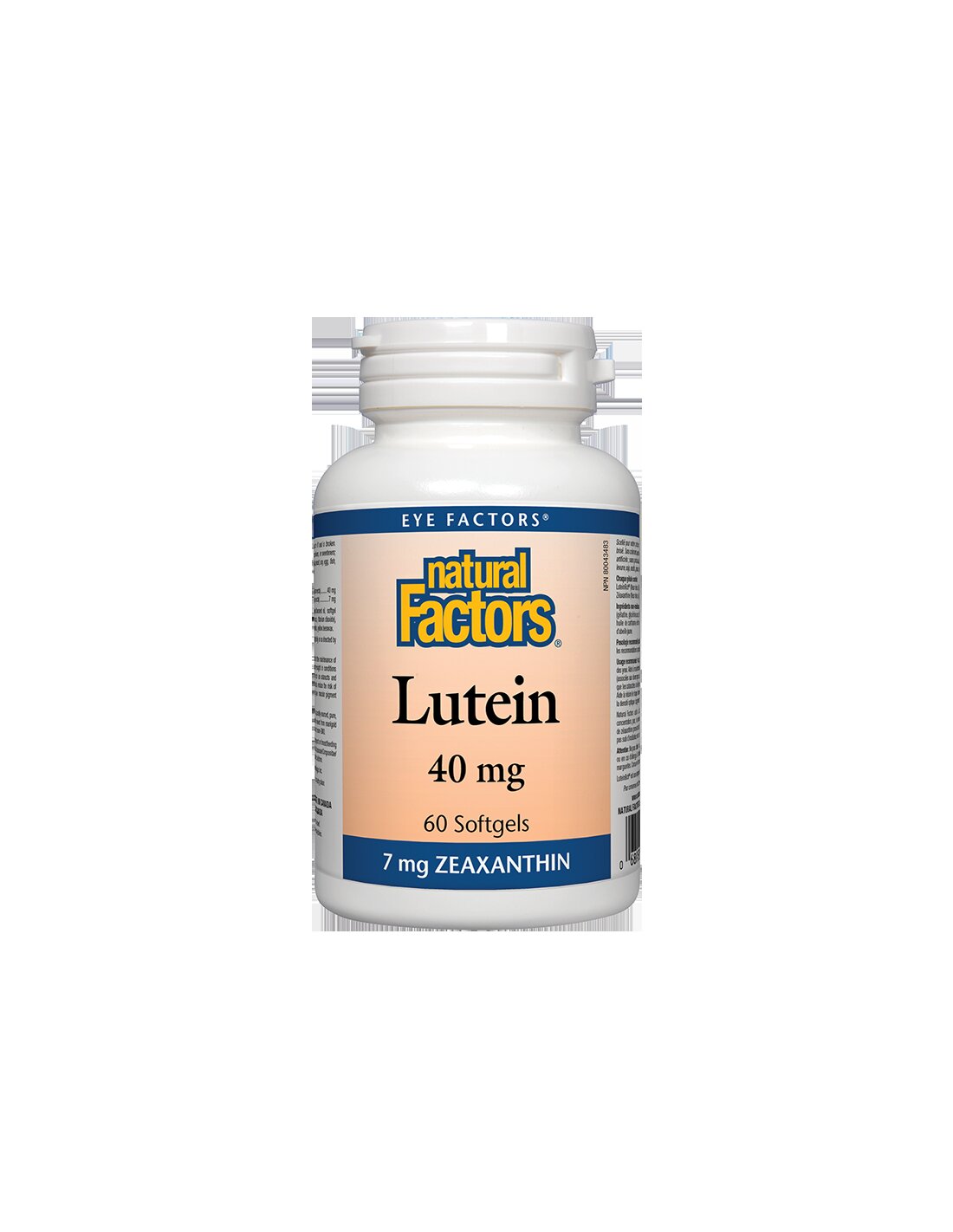 Lutéine/Lutéine 40 mg + Zéaxanthine x 60 capsules molles <tc>Natural Factors</tc>
