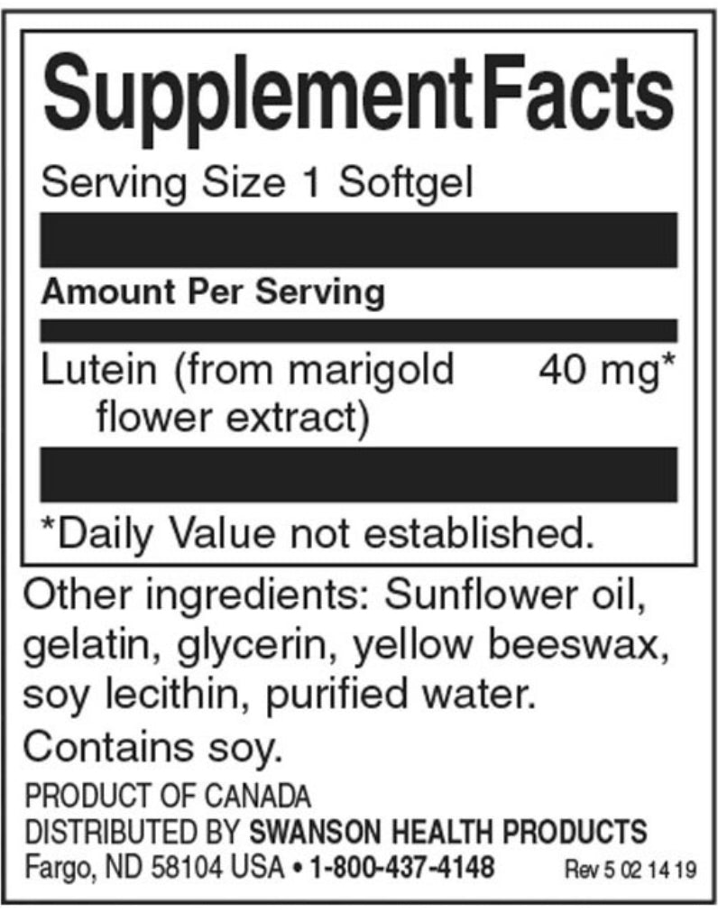 Lutéine 40 mg - 60 softgels