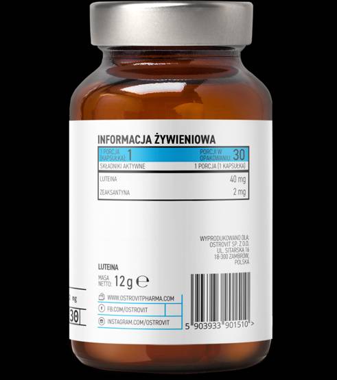 Lutéine 40 mg/avec zéaxanthine 30 capsules de gel