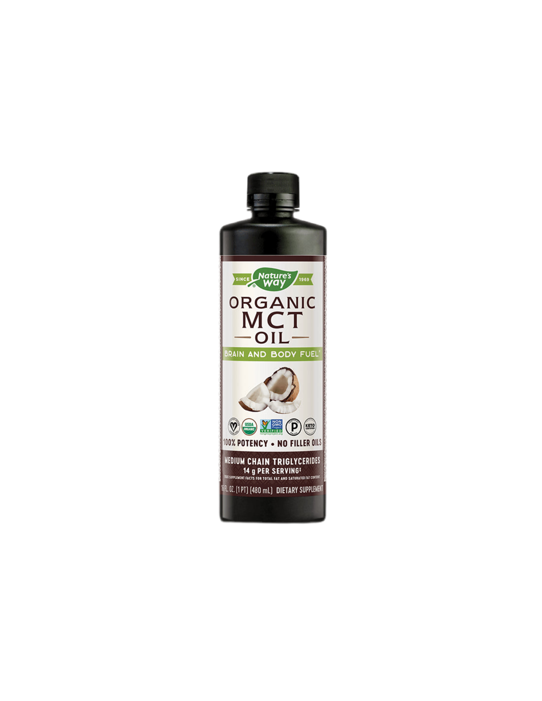 Huile MCT 100% biologique - 480 ml