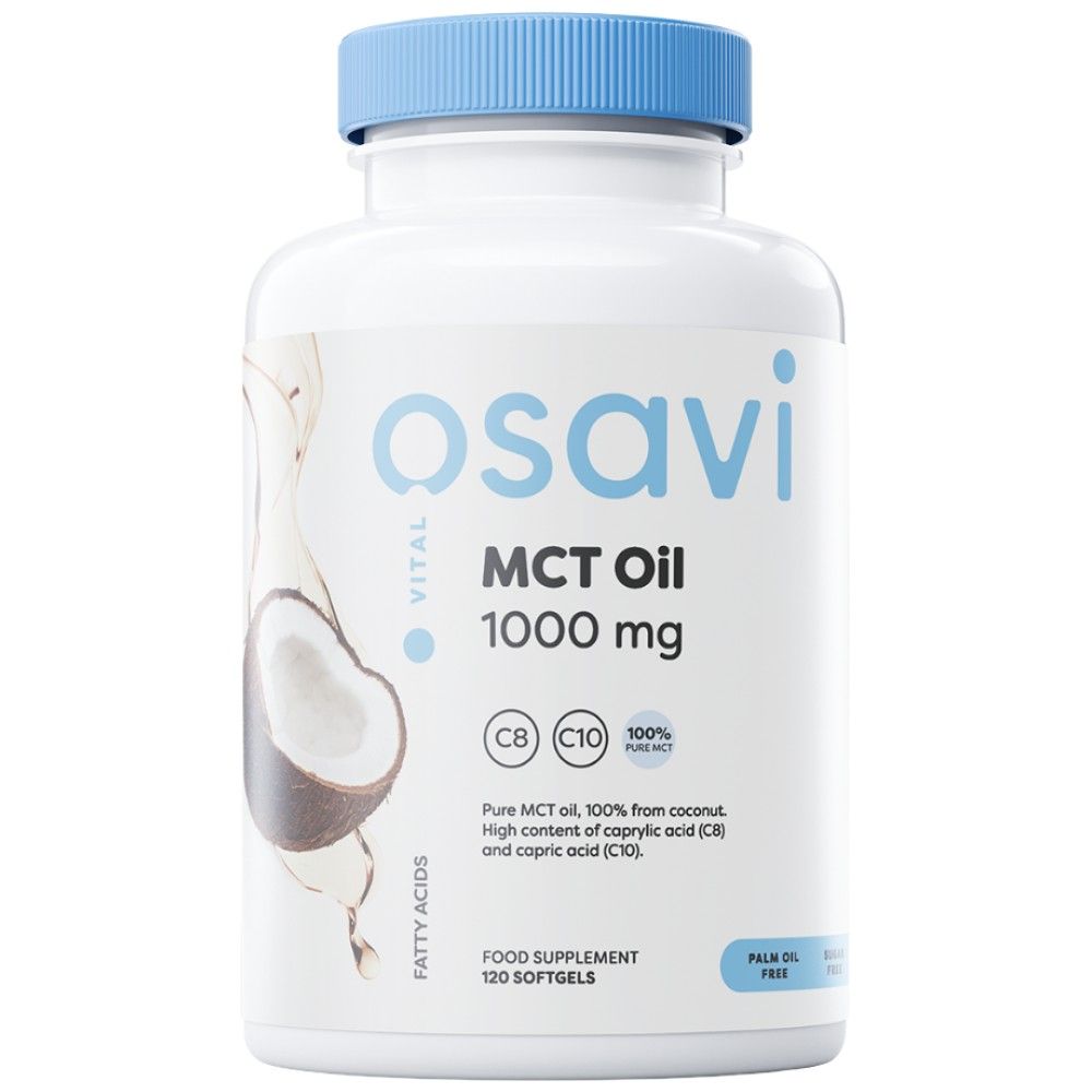 Huile MCT 1000 mg | C8 + C10 - 120 softgels