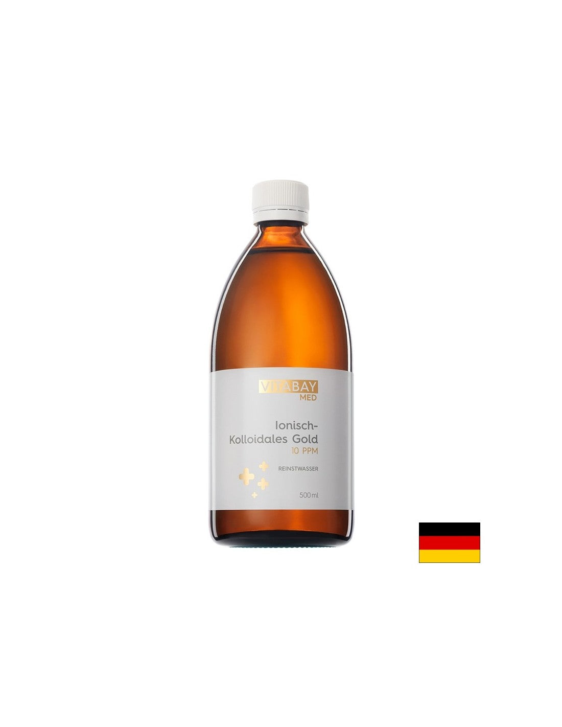 MED Kolloidales Gold - Or colloïdal 10 PPM - hautement concentré (pureté 99,99 %), 500 ml <tc>Vitabay</tc>