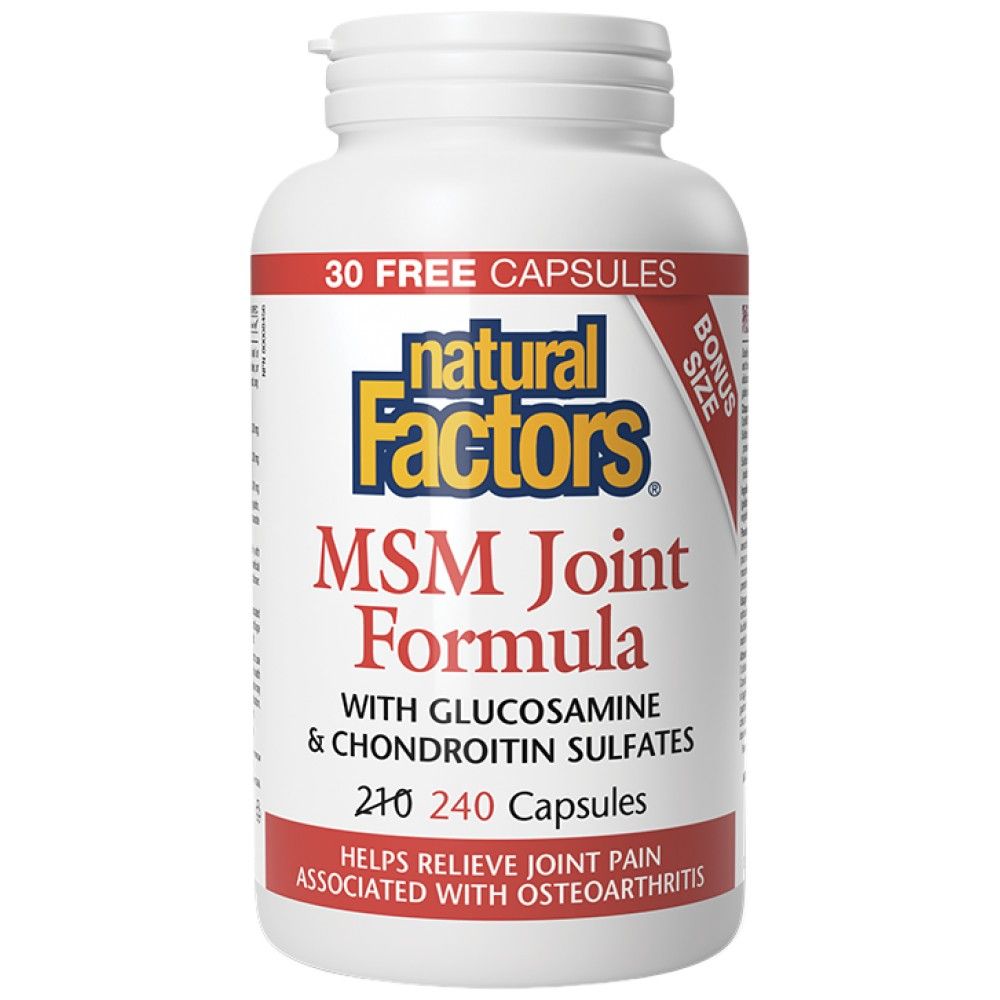 Formule d'articulation MSM 840 mg - 240 capsules