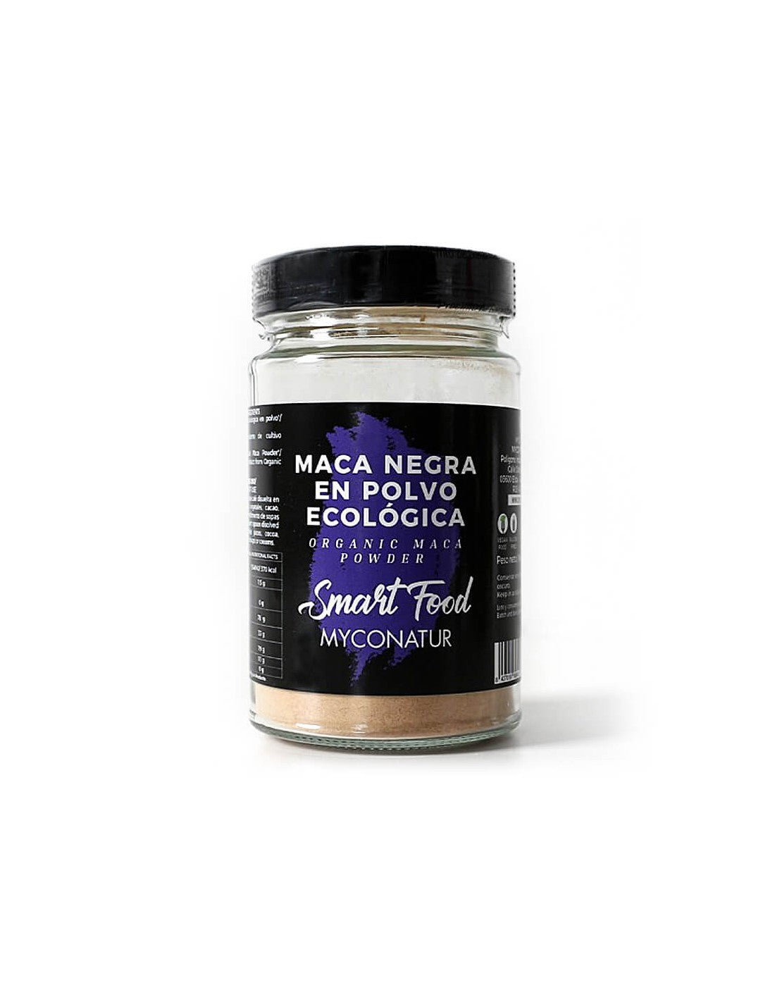 Maca negra en polvo, Bio - Poudre de maca noire bio, 200 g <tc>Myconatur</tc>