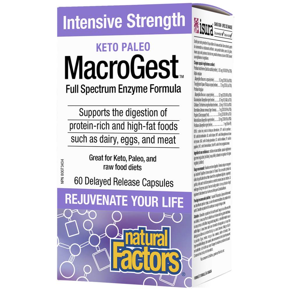 Macrogest Keto Paleo Spectre complet 206 mg 60 capsules