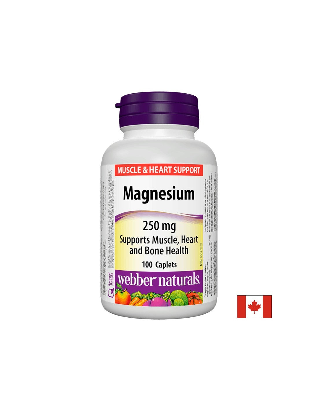 Magnésium 250 mg x 100 comprimés <tc>Webber Naturals</tc>