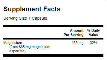 Magnésium aspartate 685 mg - 90 capsules