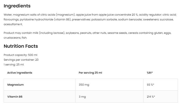 Liquide de magnésium 500 ml
