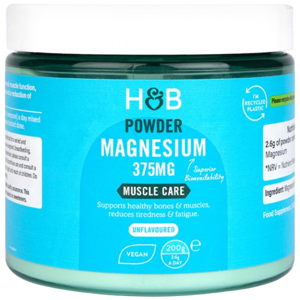 Poudre de magnésium 375 mg | Citrate de magnésium - 200 grammes