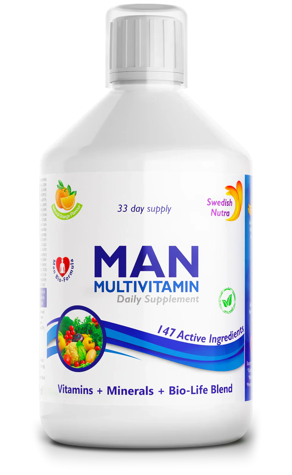 Homme multivitamines pour hommes atteints de collagène 1497 mg - 147 ingrédients actifs/500 ml /