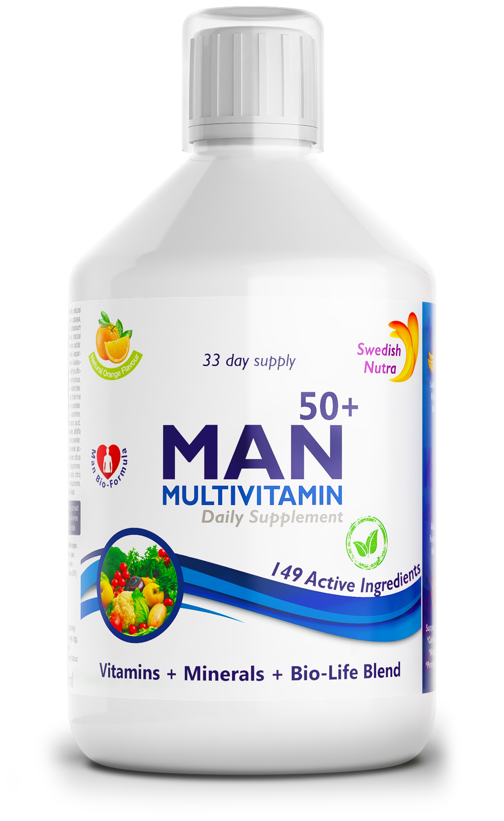 MAN 50+ multivitamines pour hommes atteints de collagène 1497 mg - 149 ingrédients actifs/500 ml /
