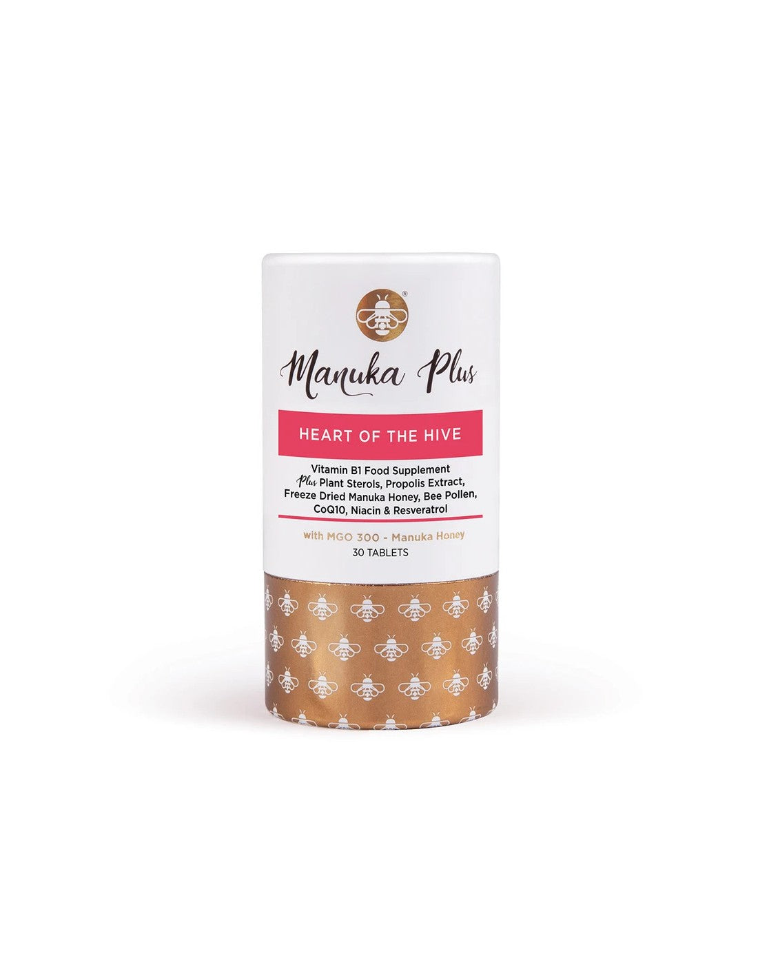 Manuka Plus® Heart of the Hive/Formula pour soutenir le système cardiovasculaire avec Manuka Honey Mgo 300 x 30 comprimés