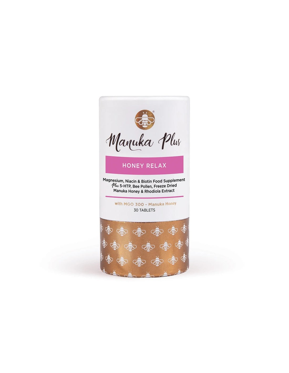 Manuka Plus® Honey Relax/Formule contre la fatigue et la fatigue avec des comprimés de manuka miel 300 x 30 comprimés