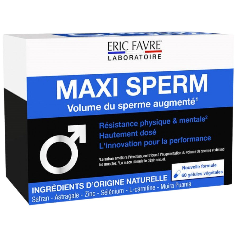 Sperme maxi | Augmentation du volume de sperme - 60 capsules