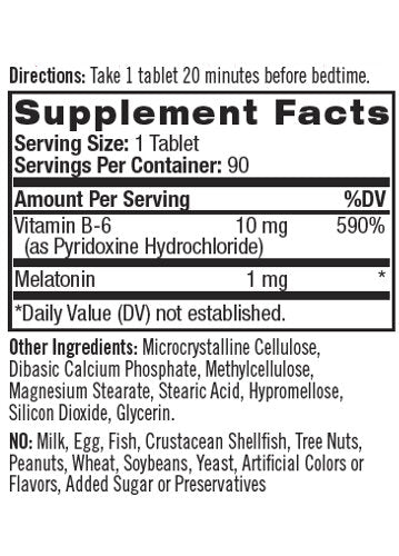 MELATONIN 1MG - ONGLATION DU TEMPS/90