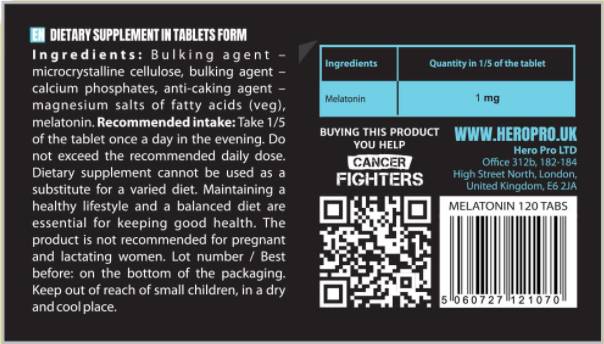 Mélatonine 5 mg 120 comprimés