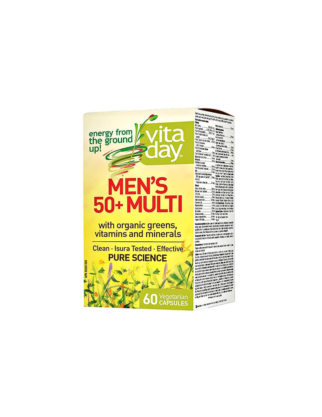 Multivitamines pour hommes pour hommes 50+ pour hommes (pour la force, l'énergie et la puissance), 60 capsules