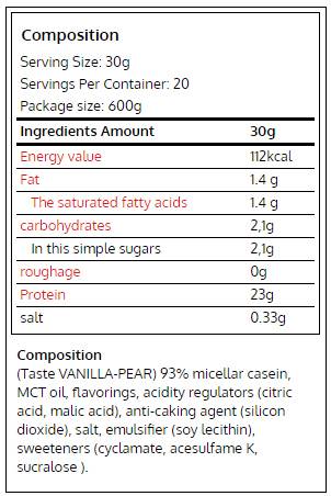 Caseine micellaire 600 grammes