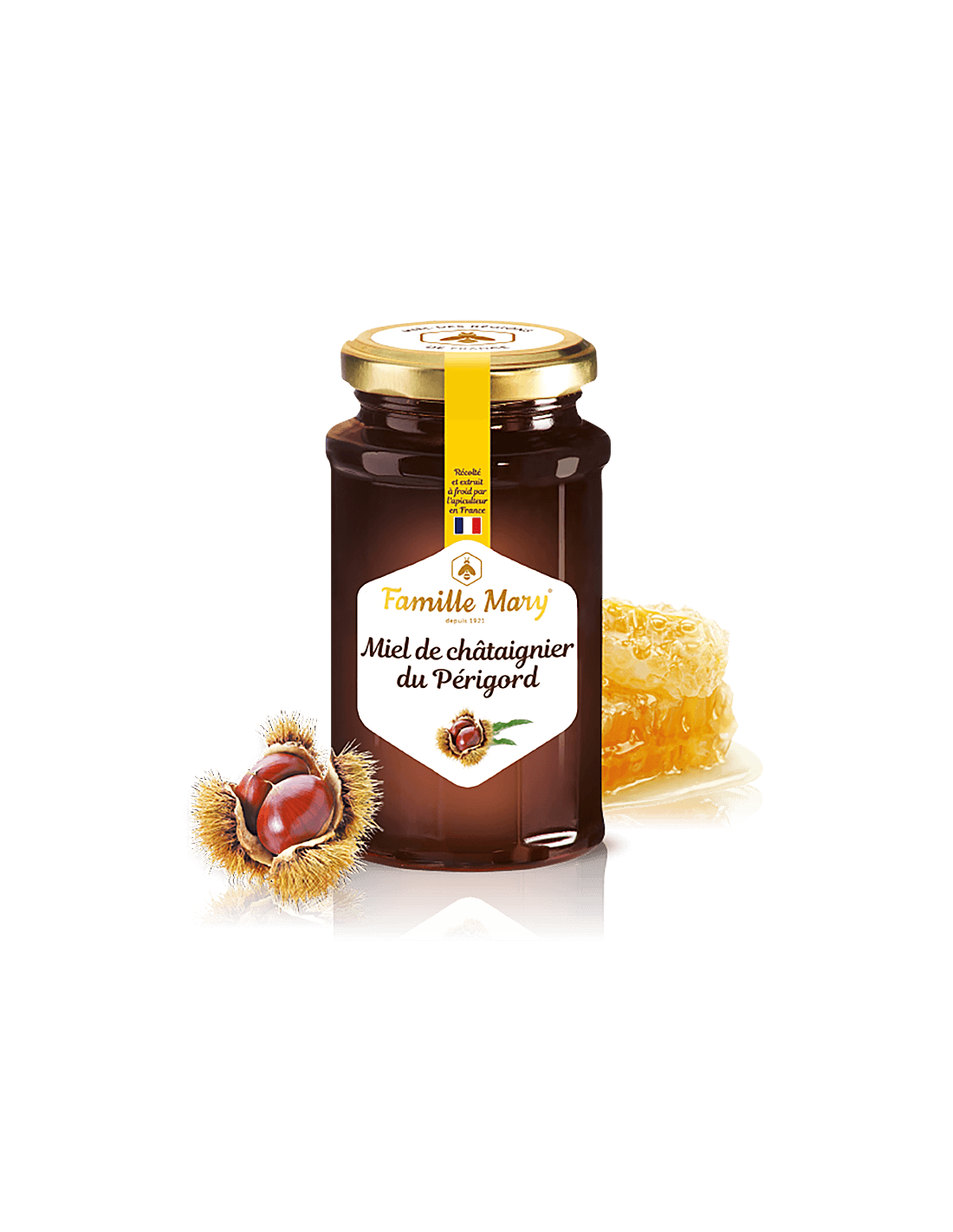 Miel de Châteaignier du Périgord/châtaignier français Honey (comestible) de Dordogne, 360 G Famille Mary