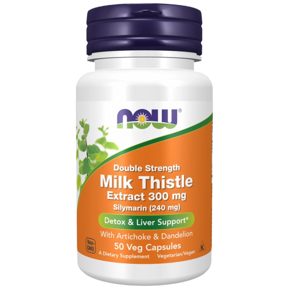 Milk Thistle - Extrait de Silymarin | Double force avec artichauts et pissenlit - 50 capsules