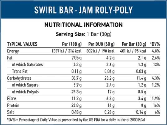 Swirl | Duo Protein Bar - 60 grammes