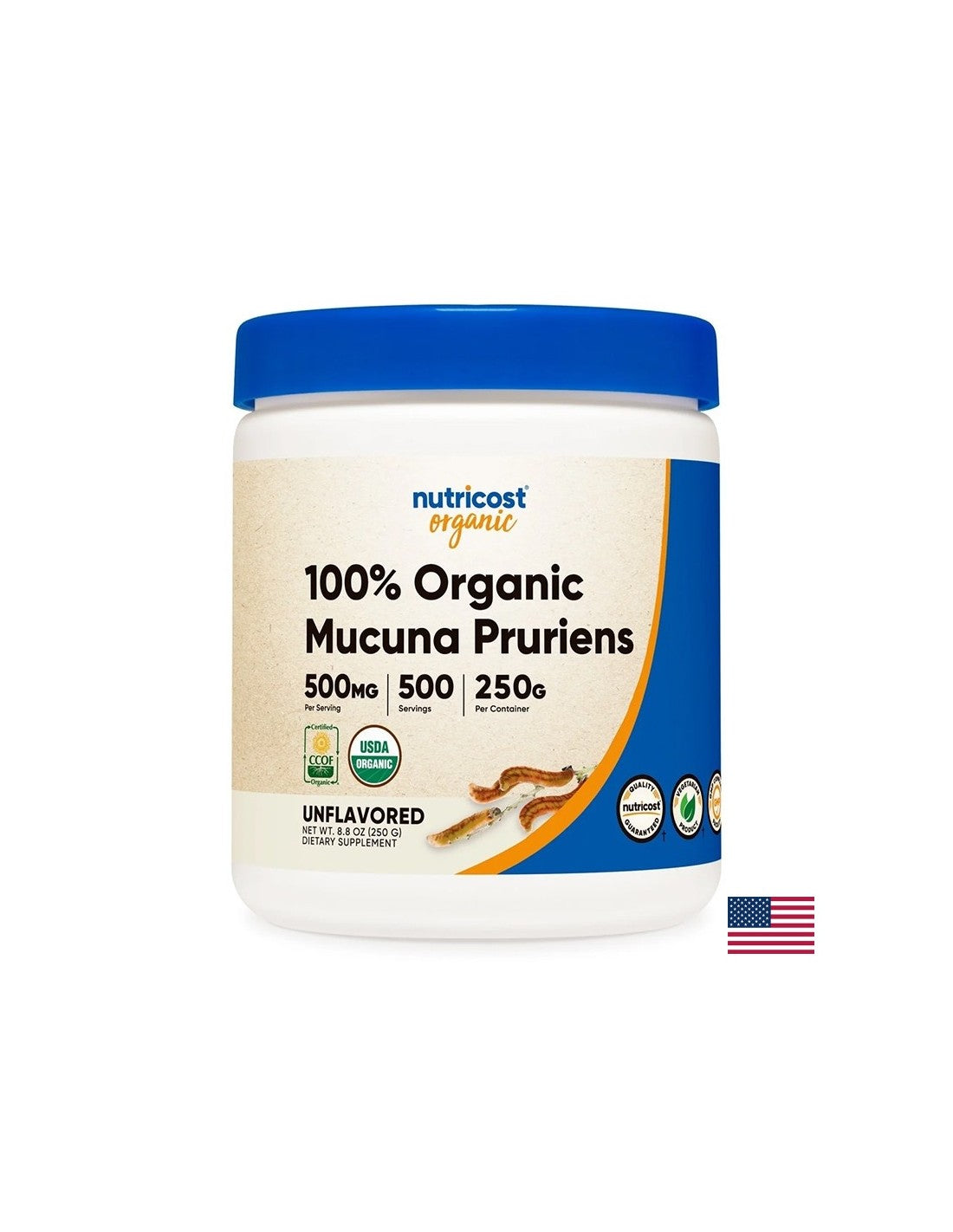 Stress et anxiété - Mucuna (Mucuna Pruriens) 400 mg, 250 g de poudre