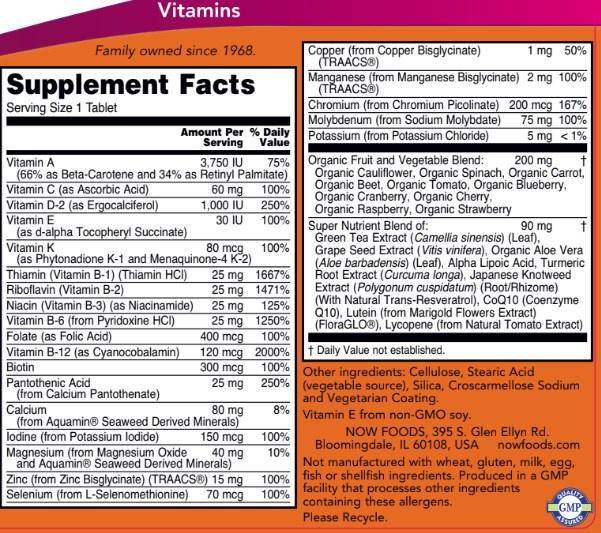 Multivitamine multi-aliments - 90 comprimés