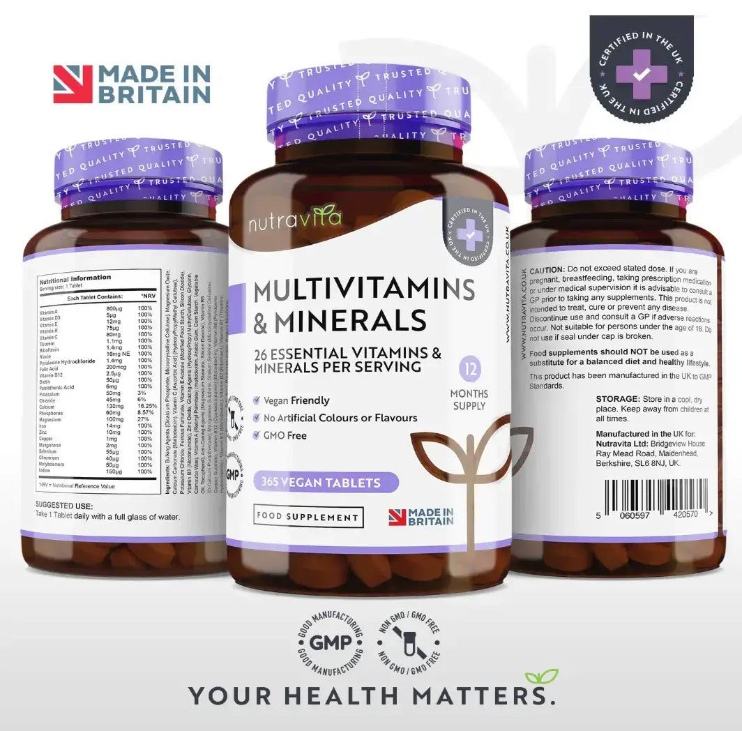 Multivitamines - 26 ingrédients essentiels/365 comprimés, 365 jours/ <tc>Nutravita</tc>