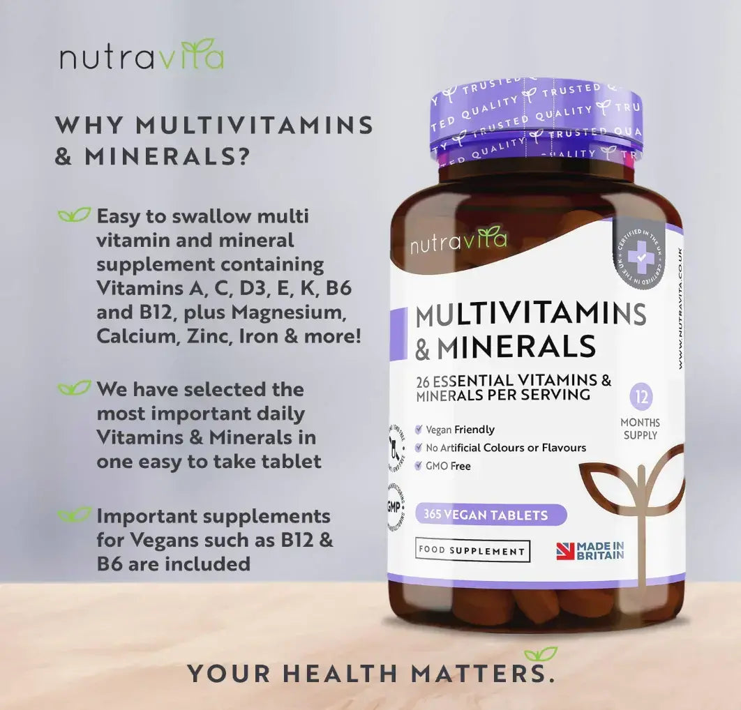 Multivitamines - 26 ingrédients essentiels/365 comprimés, 365 jours/ <tc>Nutravita</tc>