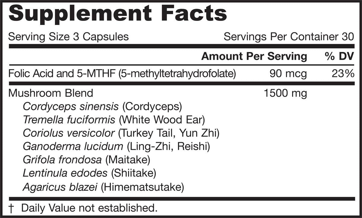 Capsules d'optimiseur de champignons 90