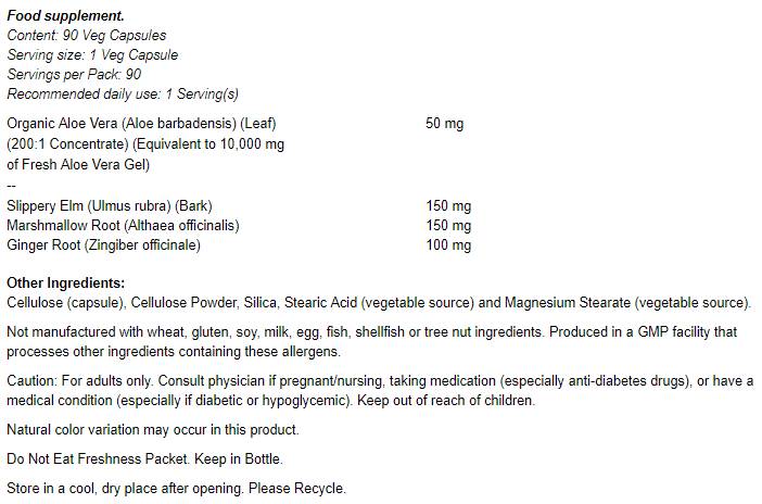 Aloe 10 000 et herbes apaisantes - 90 capsules