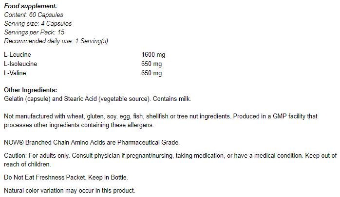 Acides aminés à chaîne ramifiée/BCAA - 120 capsules