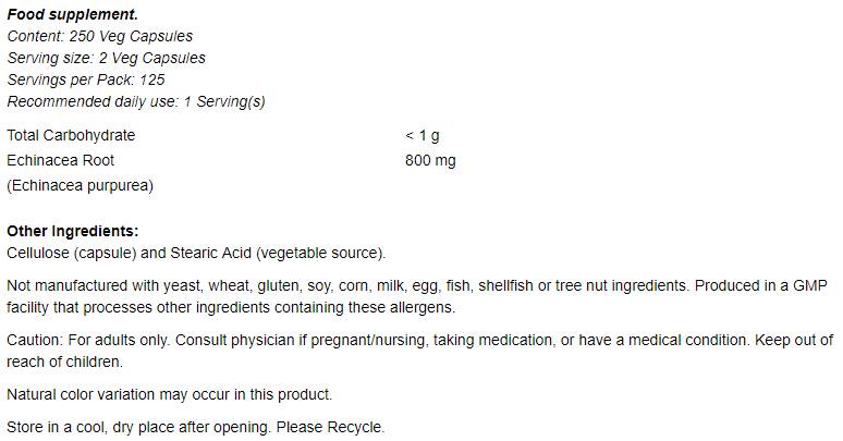 Échinacée 400 mg - 100 capsules