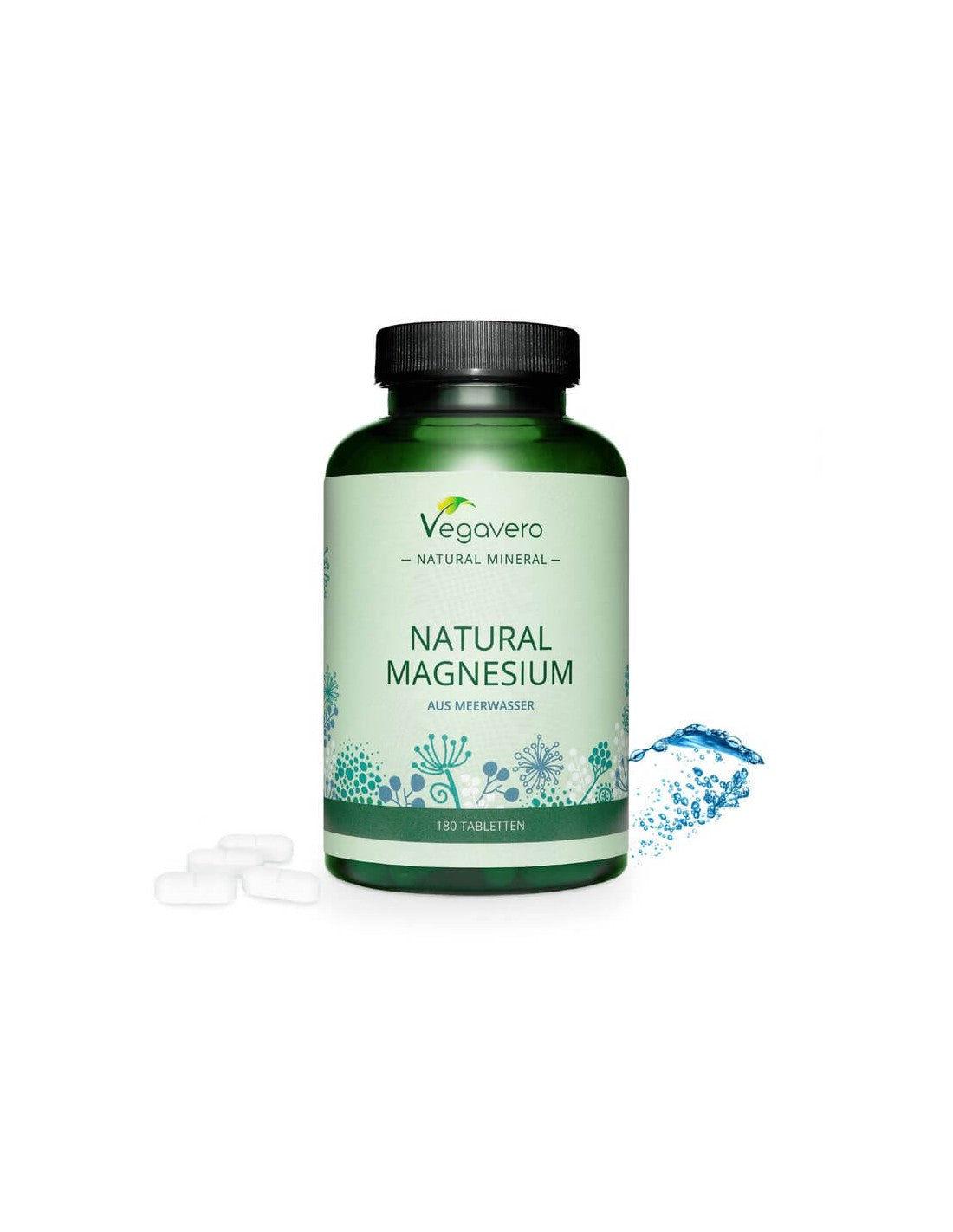 Magnésium naturel, 180 comprimés, 100 % végétalien <tc>Vegavero</tc>