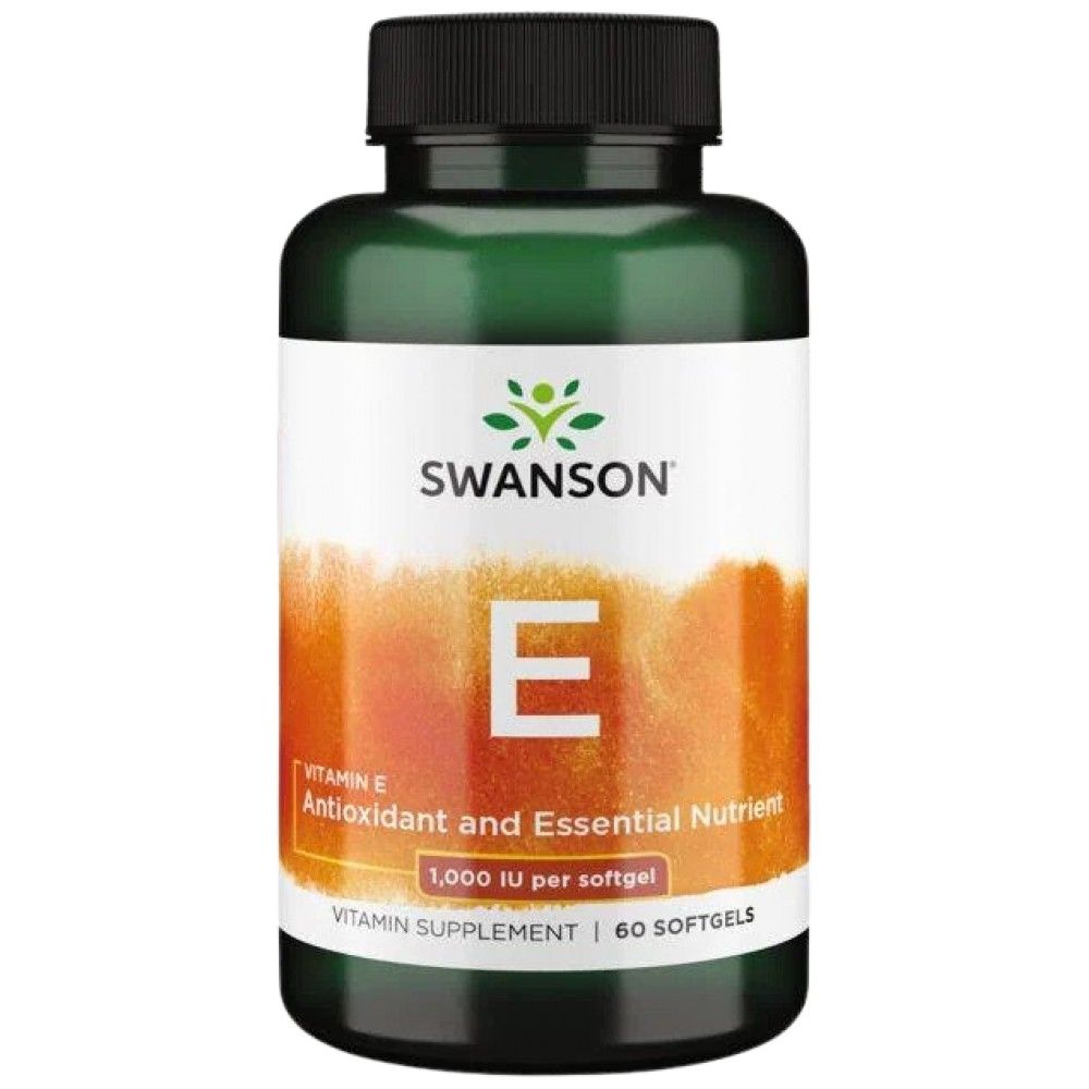 Vitamine naturelle E 1000 UI - 60 capsules de gel