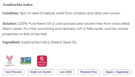 Néem Huile | 100% pur azadirachta indica - 30 ml