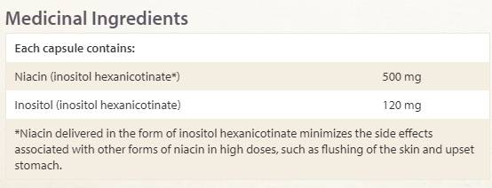 Niacine inositol hexanicotiné 620 mg 90 capsules