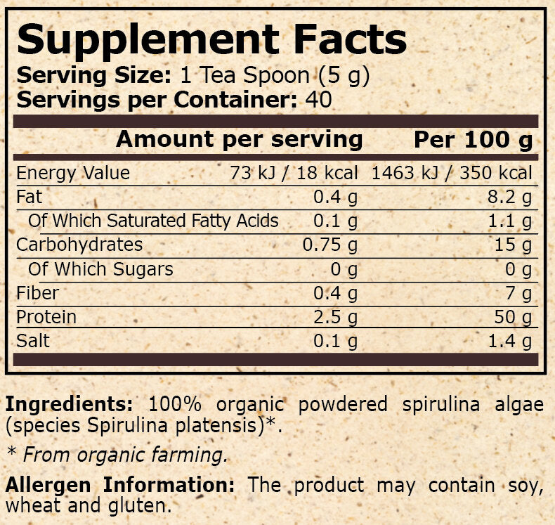 <tc>Pure Nutrition</tc> - SPIRULINE BIO - 200 g