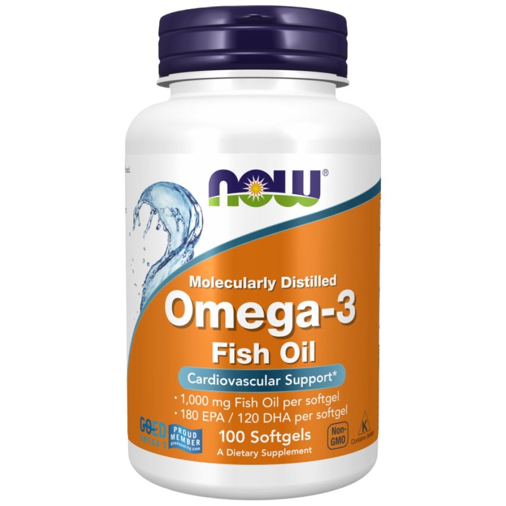 Oméga 3 1000 mg / distillé moléculaire - 100 capsules de gel