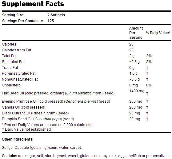 Omega 3-6-9 1000 mg - 250 capsules de gel