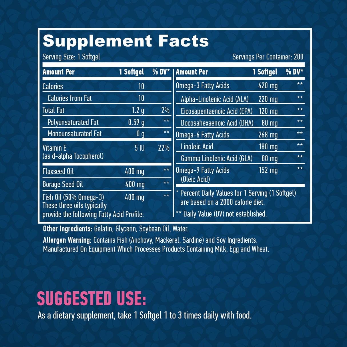 Oméga 3-6-9/200 softgels