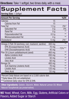 Complexe oméga 3-6-9 90 softgels