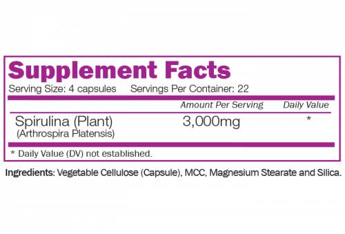 Spiruline organique 3000 mg 90 capsules