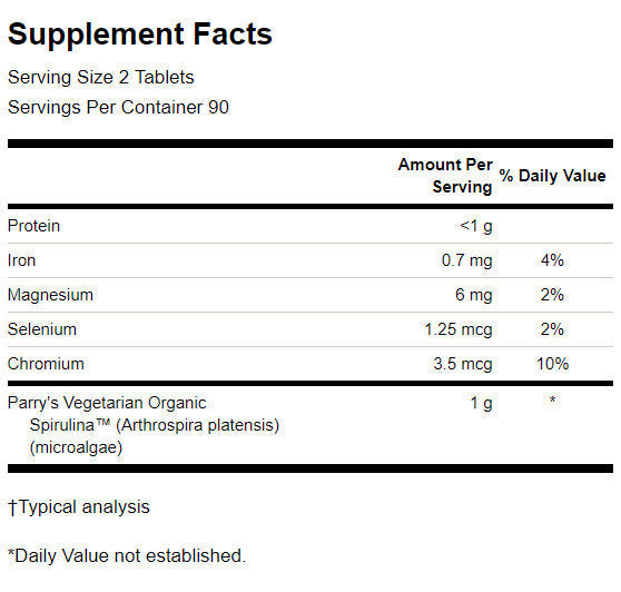 Spiruline organique 500 mg - 180 comprimés