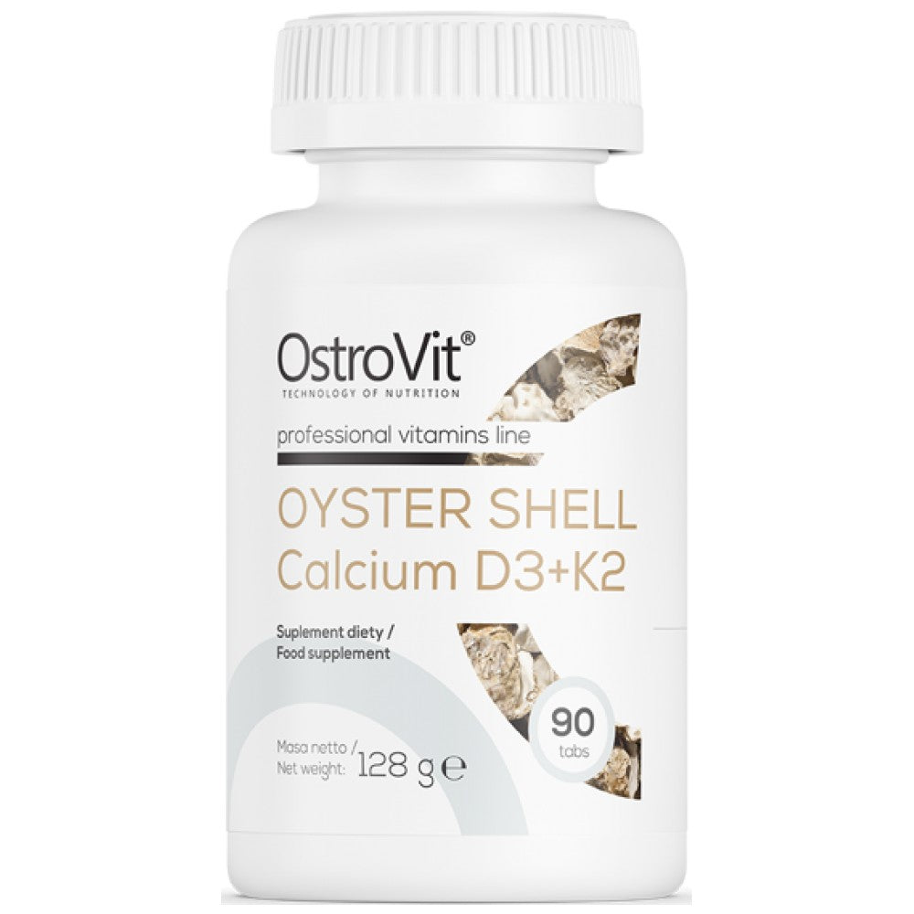 Calcium de coque à huîtres 400 mg/avec des comprimés D3 + K2 90