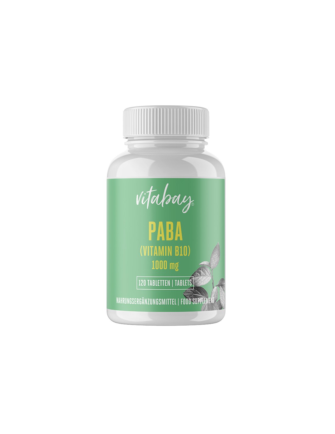 PABA - Para-Amino-Benzoesäure - Vitamine B10 (acide para-aminobenzoïque) 1000 mg, 120 comprimés <tc>Vitabay</tc>