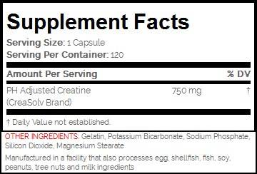 PH Modified Creatine - 120 capsules